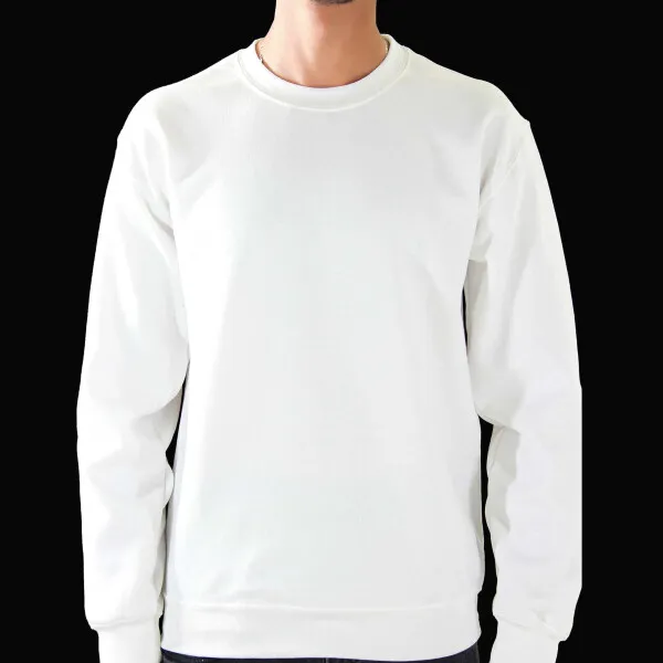 [HANES-CRW-P160-WHT-M] Hanes Adult Crew Neck Sweater P160 White M