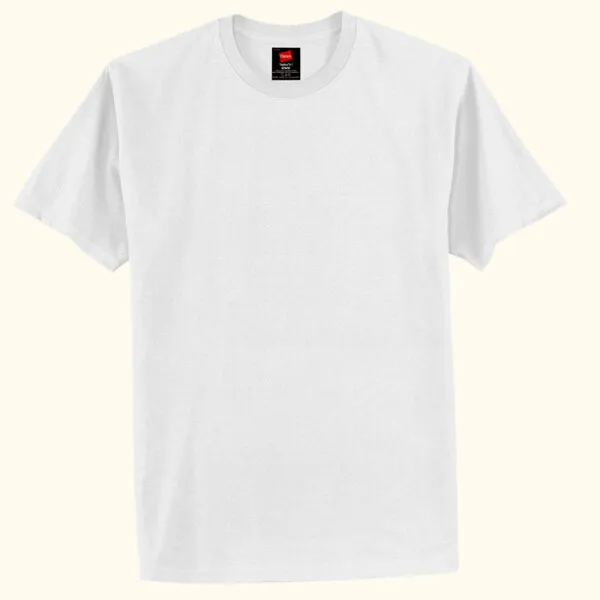 [HANES-EMBTSHS-5250-WHT-M] Hanes Tagless Cotton T-Shirt 5250 White M (Embroidery)