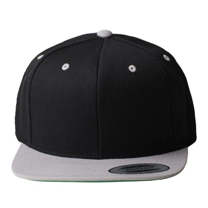 [YPC-6089M-BLK] YP Classics Flat Bill Snapback Hat 6089M Black