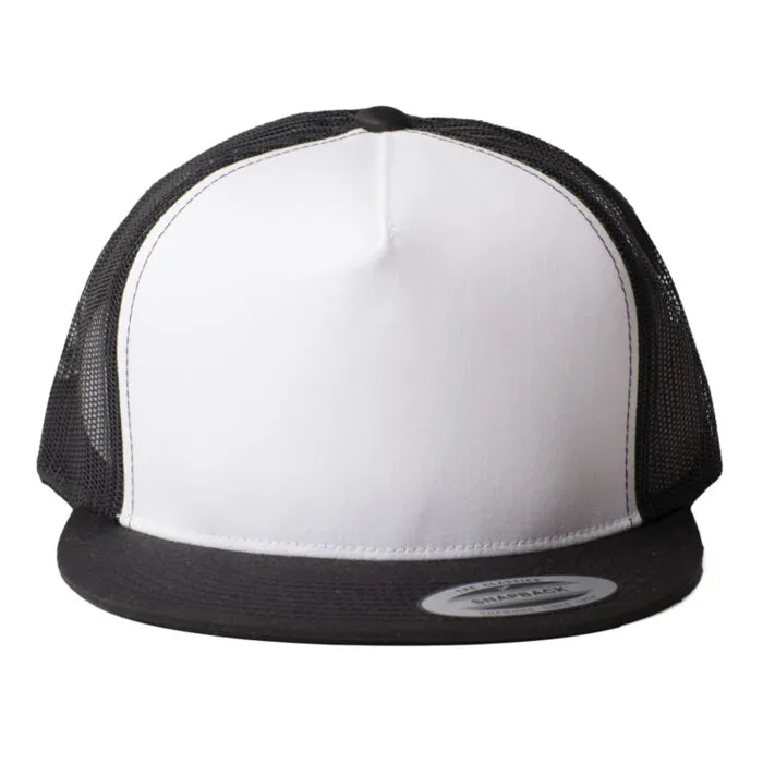 [YPC-6006-BLK] YP Classics Five-Panel Trucker Hat 6006 Black